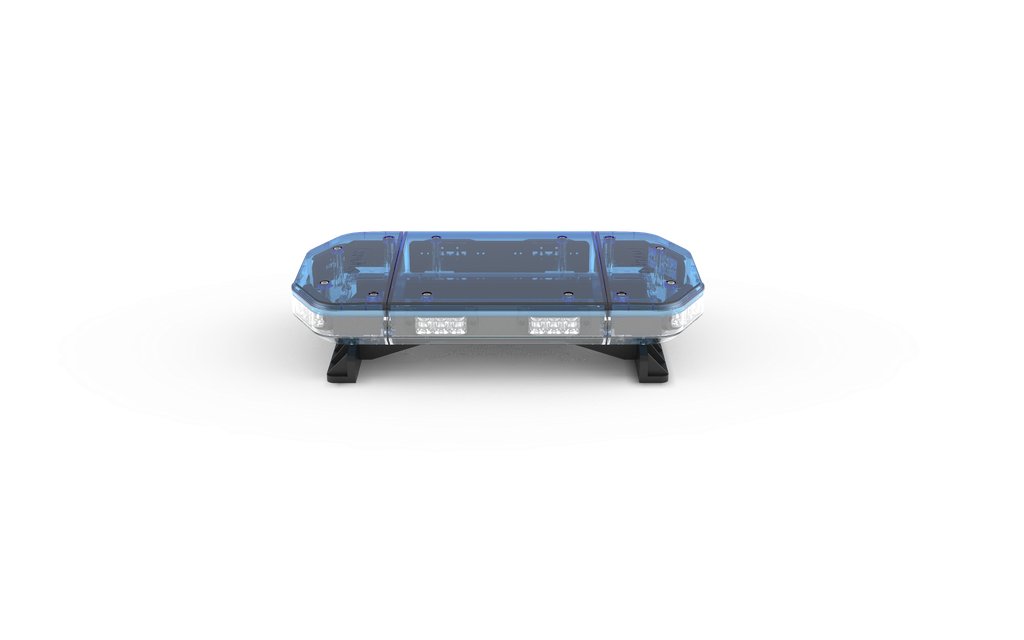 Spartan Lightbar – 55cm/21.5" / Volledig bestukt / Blauw / Gekleurde bovenlens